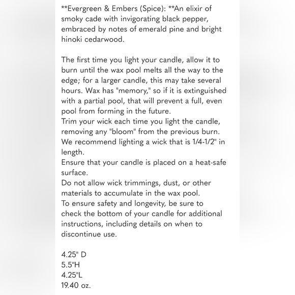 Anthropologie Snowflake House Woody Cedar & Cypress Cut Glass Candle Medium - Picture 3 of 3